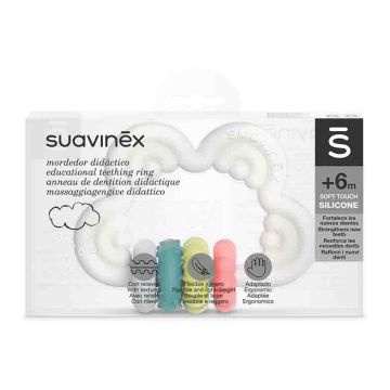 Suavinex Anello Denti In Silicone Step 3 Nuvola +6 Mesi Confezione 1 Pezzo