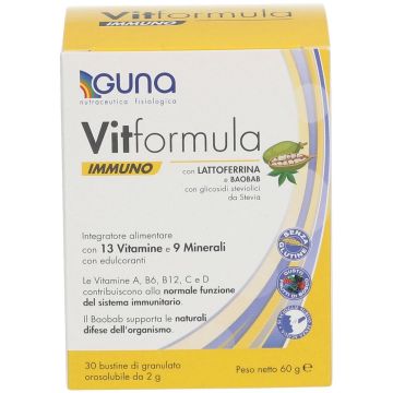 Guna Vit Formula Immuno Integratore Vitamine e Minerali 30 Bustine