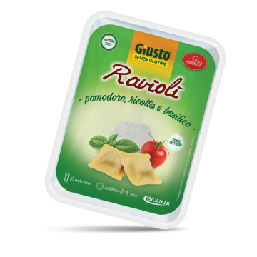 Giusto senza glutine ravioli pomodoro/ricotta/basilico 250 g