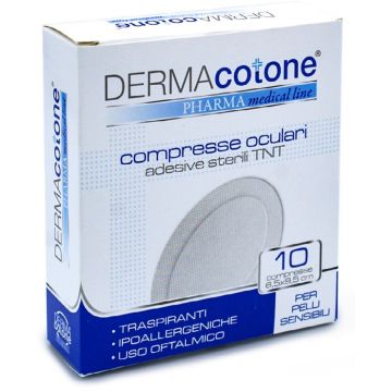 Compressa oculare adesiva tnt dermacotone 6,5x9,5cm 10 pezzi