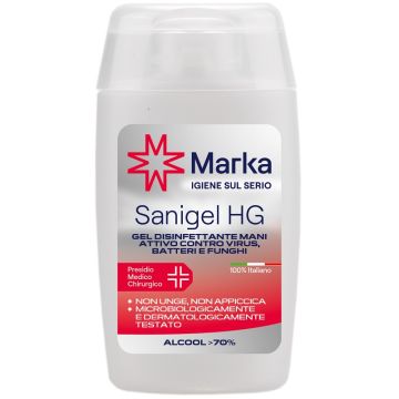 Marka sanigel hg gel disinfettante mani alcool 70% 100 ml