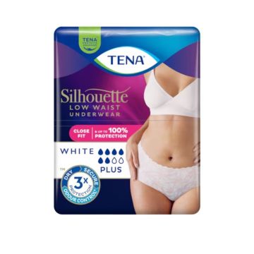 Tena Silhouette Plus White Vita Bassa Mutandine Assorbenti Femminili Taglia L 10 Pezzi