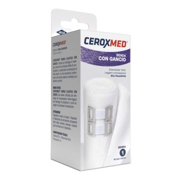 Ceroxmed Benda Elastica con Fermabenda 10 cm x 4,5 m