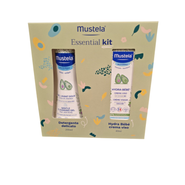 Mustela Cofanetto Panier 1 Detergente Delicato 200 ml + 1 Hydra Bebe Crema Viso 40 ml + 1 Cestino Porta Oggetti 100% Cotone