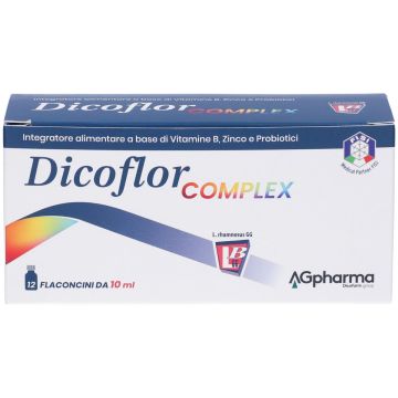 Dicoflor Complex Integratore Fermenti Lattici e Vitamine 12 Flaconcini 10 ml