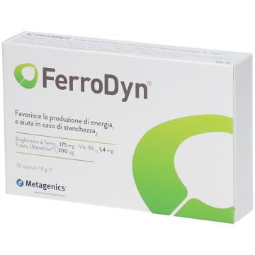 FerroDyn Integratore di Ferro Formazione Globuli Rossi 30 Capsule