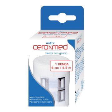 Ceroxmed Benda Elastica con Fermabenda 6 cm x 4,5 m