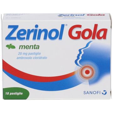 Zerinol Gola Menta 20mg Ambroxolo Cloridrato 18 Pastiglie
