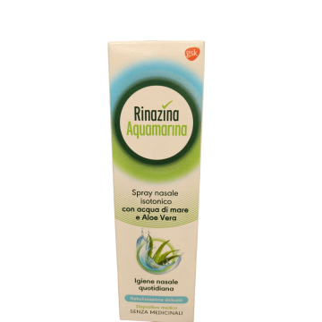 Rinazina Aquamarina Spray Isotonico Con Acqua Di Mare E Aloe Vera Nebulizzazione Delicata 100 ml