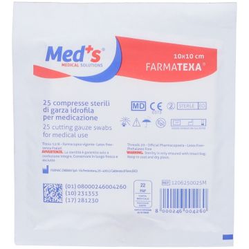 Med's Farmatexa Garza 10x10 Cm 25 Pezzi