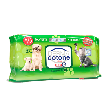 Salviettine Pets 40 Pezzi Con Pop-Up Fragranza Aloe
