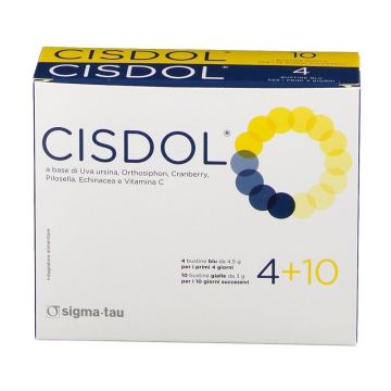 Cisdol Integratore Vie Urinarie 4 Bustine Blu + 10 Bustine Gialle