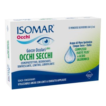 Isomar Occhi Secchi Plus Gocce Oculari Acido Ialuronico 0,20% 15 Flaconcini
