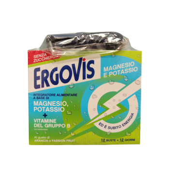 Ergovis Integratore Di Magnesio Potassio Vitamine Senza Zucchero 12 Buste