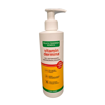 Vitamindermina Sebo Gel Detergente Sebonormalizzante Pelle a Tendenza Acneica 240 ml