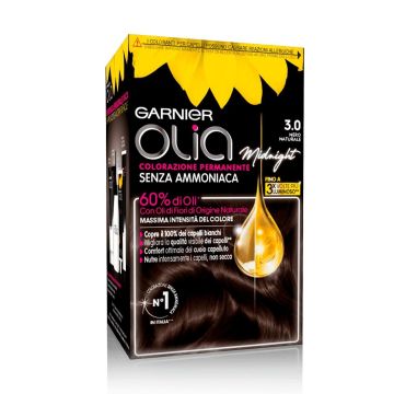 GARNIER - Olia - Colorazione Permanente Senza Ammoniaca N. 3.0 Nero naturale