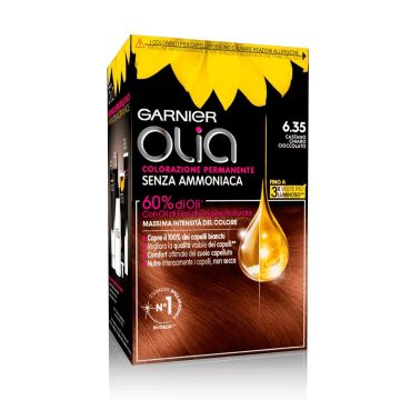GARNIER - Olia - Colorazione Permanente Senza Ammoniaca N. 6.35 castano chiaro cioccolato