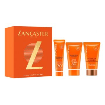 Lancaster sun beauty face cream spf30 30 ml + sun beauty body milk spf30 50 ml + golden tan max lotion 50 ml