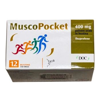 Muscopocket Ibuprofene 400mg per Dolori 12 Bustine