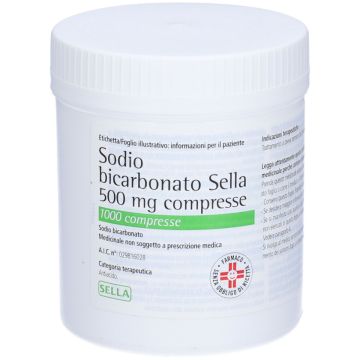 Sodio Bicarbonato Sella 500 mg 1000 Compresse