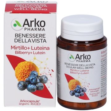 Arkopharma Mirtillo + Luteina Integratore Vista 45 Arkocapsule