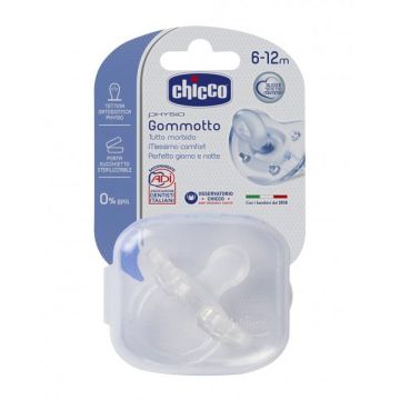 Chicco Physio Gommotto Silicone Neutro 6-12 Mesi