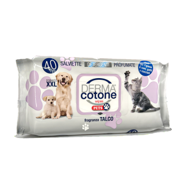 Salviettine Pets 40 Pezzi Con Pop-Up Talco