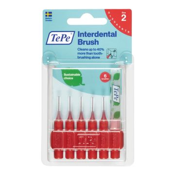 TePe Original Rosso Scovolini 0,5 mm ISO 2 6 Pezzi
