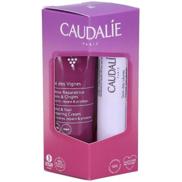 Caudalie The Des Vignes Crema Mani E Unghie 30 ml + Trattamento Labbra Stick 4,5g