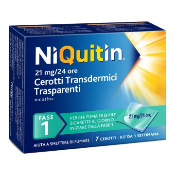 Niquitin Cerotti Transdermici Trasparenti 21mg/24 Ore 7 Cerotti