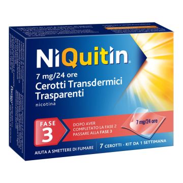 Niquitin 7 mg/24 ore Cerotti Transdermici Trasparenti 7 Cerotti