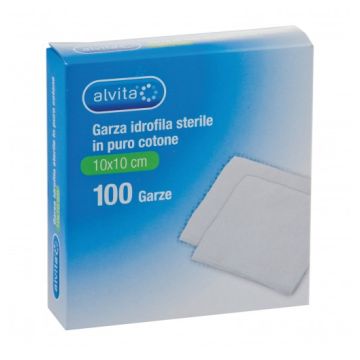 Alvita Garza Idrofila 10X10cm 100 Pezzi