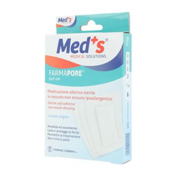 Med's Farmapore Medicazione Adesiva Sterile 5 x 7 cm 5 Pezzi