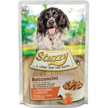 Stuzzy Cane Bocconcini Busta Adulto Tacchino & Carote 100 Gr     Temporaneamente Mancante Dall'Azienda Produttrice