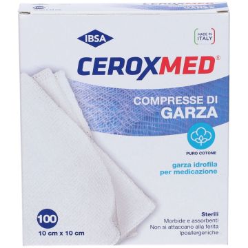 Garza Idrofila Ceroxmed 10 X10 Cm In Cotone 100 Pezzi