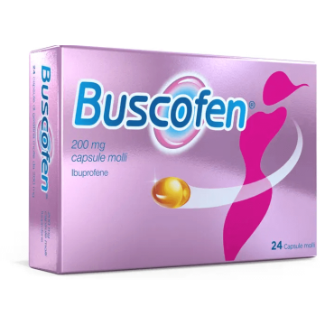 Buscofen 200 mg Ibuprofene Analgesico 24 Capsule Molli