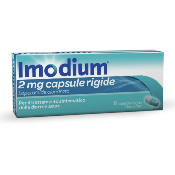 Imodium 2 Mg Loperamide Cloridrato Antidiarroico 8 Capsule Rigide