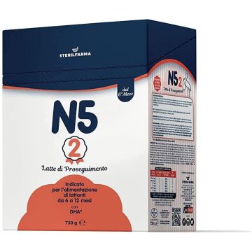 N5 2 latte di proseguimento in polvere 6/12 mesi 750 g
