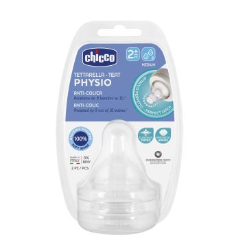 Chicco Tettarella Perfect5 In Silicone Flusso Medio +2 Mesi 2 Pezzi