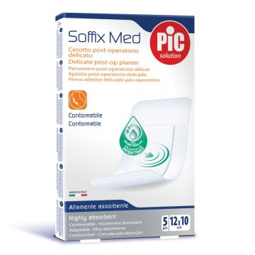 Pic Soffix Med Cerotti Antibatterici 10x12cm 5 Pezzi