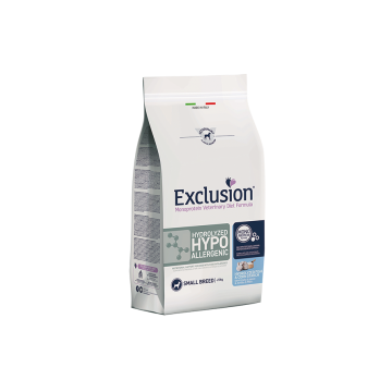 Exclusion Cane Diet Hydrolyzed Hypoallergenic Adulto Small Pesce & Amido Di Mais 2 Kg     Temporaneamente Mancante Dall'Azienda Produttrice