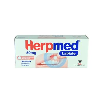 Herpmed Labiale Compresse Mucoadesive per Herpes alla Bocca 2 Compresse da 50 mg