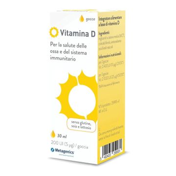 Vitamina D Liquido Immunità e Salute Ossa Per Adulti e Bambini 30 ml