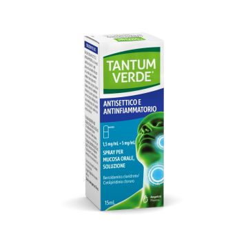Tantum Verde Antisettico e Antinfiammatorio Spray Mal di Gola 15 ml