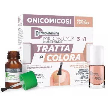Dermovitamina Micoblock Soluzione Ungueale 7 ml + Smalto Idratante Traspirante 5 ml