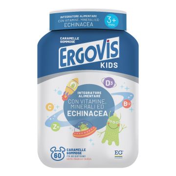 Ergovis Kids Integratore Vitamine e Minerali Per Bambini 60 Caramelle Gommose