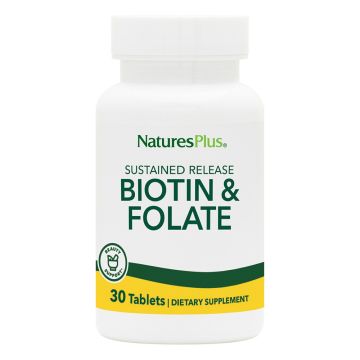 Nature's Plus Biotina con Acido Folico 30 Tavolette