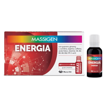 Massigen Energia Integratore Tonico Energetico 10 Flaconcini 25 ml