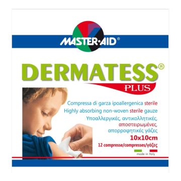 Master-Aid Dermatess Plus Garze 10 x 10 cm 12 Pezzi
