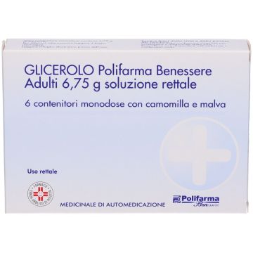 Glicerolo Polifarma Benessere Adulti 6 Contenitori Soluzione Rettale 6,75 g